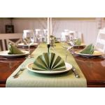 Olivgrüne Mank Tischbänder strukturiert aus Textil 