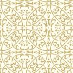 Goldene Quadratische Stoffservietten mit Ornament-Motiv aus Textil 50-teilig 