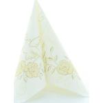 Goldene Quadratische Papierservietten mit Ornament-Motiv aus Textil 50-teilig 