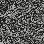 Schwarze Mank Quadratische Stoffservietten mit Ornament-Motiv aus Textil 50-teilig 