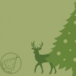 Olivgrüne Mank Quadratische Weihnachtsservietten aus Textil 50-teilig 