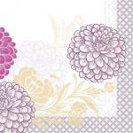 Violette Mank Quadratische Papierservietten mit Ornament-Motiv 100-teilig 