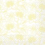 Gelbe Blumenmuster Mank Papierservietten mit Blumenmotiv 100-teilig 