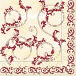 Rosa Moderne Mank Papierservietten mit Ornament-Motiv 100-teilig 