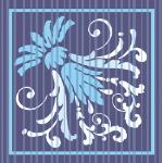 Blaue Mank Untersetzer & Tischuntersetzer mit Ornament-Motiv Einweg 