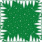 Grüne Sterne Moderne Mank Mitteldecken aus Textil 20-teilig 