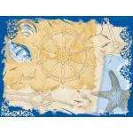 Blaue Maritime Mank Tischsets & Platzsets aus Textil 100-teilig 