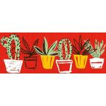 Rote Moderne Mank Tischsets & Platzsets mit Kaktus-Motiv Breite 0-50cm, Höhe 0-50cm, Tiefe 0-50cm 100-teilig 