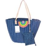 Marineblaue Manoush Strandtaschen & Badetaschen mit Meer-Motiv für Damen 