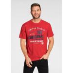 Rote Casual Kurzärmelige Man's World Rundhals-Ausschnitt T-Shirts aus Jersey für Herren Größe 5 XL 