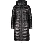 Reduzierte Schwarze Gesteppte Amber & June Damensteppmäntel mit Reißverschluss aus Polyamid mit Kapuze Größe XS für den für den Winter 