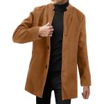 Khakifarbene Elegante Trenchcoats lang für Herren Größe 3 XL für den für den Herbst 