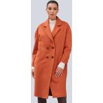 Reduzierte Orange Unifarbene Alba Moda Wollmäntel mit Knopf aus Kunstfaser für Damen für den für den Herbst 