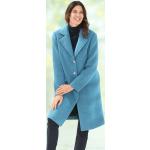 Blaue bader Wollmäntel aus Wolle für Damen Größe S 