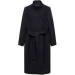 Schwarze Unifarbene Mango Wollmäntel aus Wolle für Damen für den für den Winter 