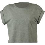 Graue Melierte Bio T-Shirts für Damen Größe L 