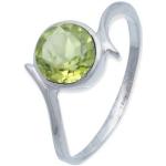Grüne Peridot Ringe aus Silber für Damen Größe 57 