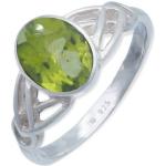 Grüne Peridot Ringe aus Silber für Damen 