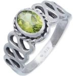 Grüne Peridot Ringe aus Silber für Damen 