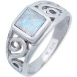 Silberne Mondstein Ringe aus Silber mit Mondstein für Damen Größe 56 