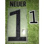 Manuel Neuer Flock Set Matchworn Size Bayern für DFB Deutschland Trikot 20/21 22