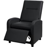 Reduzierte Schwarze Moderne Relaxsessel aus Kunstleder klappbar Breite 50-100cm, Höhe 50-100cm 
