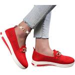 Rote Geflochtene Low Sneaker aus Stoff leicht für Damen Größe 37 