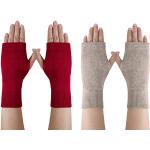 Kamelbraune Fingerlose Handschuhe & Halbfinger-Handschuhe für Damen Einheitsgröße für den für den Winter 