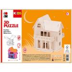 Marabu KiDS Traumhaus 3D-Puzzle, 33 (bemalbar) Teile