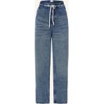 Hellblaue Isabel Marant Étoile Straight Leg Jeans aus Denim für Damen Größe S 