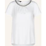 Weiße Marc Aurel Blusenshirts & Schlusen mit Kettenverzierung mit Knopf aus Viskose für Damen Größe M für den für den Sommer 