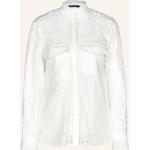 Weiße Marc Aurel Festliche Blusen mit Rüschen aus Baumwollmischung für Damen Größe XS 