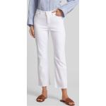 Weiße Marc Cain Bootcut Jeans mit Reißverschluss aus Baumwolle für Damen Größe S 