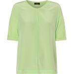 Grüne Marc Cain Collections Rundhals-Ausschnitt T-Shirts aus Chiffon für Damen Größe L 