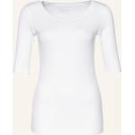 Weiße 3/4-ärmelige Marc Cain T-Shirts aus Baumwolle für Damen Größe S 