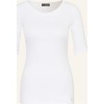 Weiße 3/4-ärmelige Marc Cain T-Shirts aus Baumwolle für Damen Größe XS 
