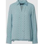 Reduzierte Hellblaue Marc Cain V-Ausschnitt Hemdblusen aus Polyester für Damen Größe L für den für den Frühling 