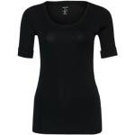 Schwarze Elegante Halblangärmelige Marc Cain T-Shirts aus Baumwolle für Damen Größe M 