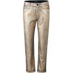 Goldene Marc Cain Straight Leg Jeans aus Baumwolle für Damen Größe M 