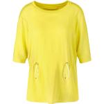 Reduzierte Gelbe Unifarbene Kurzärmelige Marc Cain T-Shirts für Damen Größe S 