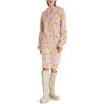 Pinke Langärmelige Marc Cain Feinstrickpullover aus Baumwolle mit Kapuze für Damen Größe M für den für den Herbst 