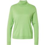 Neongrüne Unifarbene Langärmelige Marc Cain Stehkragen Kaschmir-Pullover für Damen 