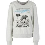 Silbergraue Bestickte Marc Cain Damensweatshirts mit Pailletten aus Viskose Größe M 