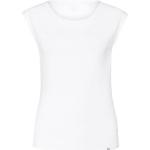 Weiße Marc Cain Rundhals-Ausschnitt T-Shirts aus Baumwollmischung für Damen 