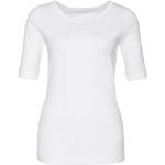 Weiße Marc Cain Rundhals-Ausschnitt T-Shirts aus Baumwollmischung für Herren 