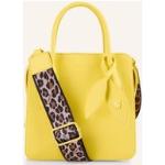 Gelbe Elegante Marc Cain Lederhandtaschen mit Reißverschluss aus Leder für Damen 
