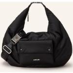 Schwarze Marc Cain Damenschultertaschen & Damenshoulderbags mit Reißverschluss aus Textil gepolstert 