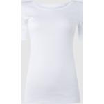 Weiße Halblangärmelige Marc Cain T-Shirts aus Baumwolle für Damen Größe XS 
