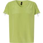 Reduzierte Grüne Marc Cain Sports V-Ausschnitt T-Shirts für Damen Größe M 