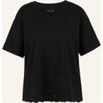 Schwarze Marc Cain T-Shirts aus Baumwolle für Damen Größe S 